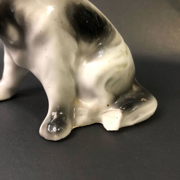 vintage spaniel made in japan figurine black and white spotted as is 3.5 inches - Picture 2 of 11